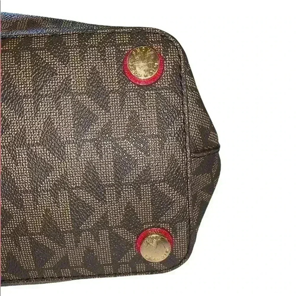 MICHAEL KORS Brown/Red Satchel - Picture 9 of 11
